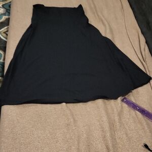 Casual High-waisted Black Skirt